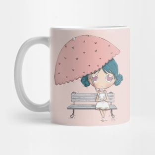 Girl On A Bench Mug